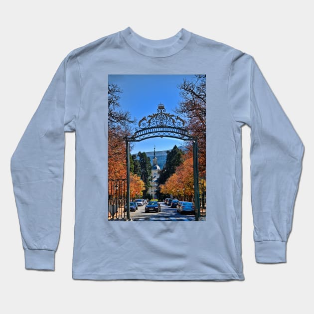 Spain. La Granja de San Ildefonso. Gates of the Royal Palace. Long Sleeve T-Shirt by vadim19